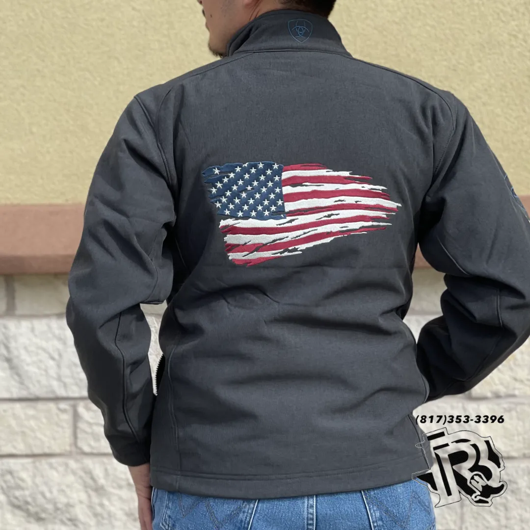 “ Gabriel “ |  MEN'S ARIAT USA FLAG GREY SOFTSHELL OUTERWEAR  10041439