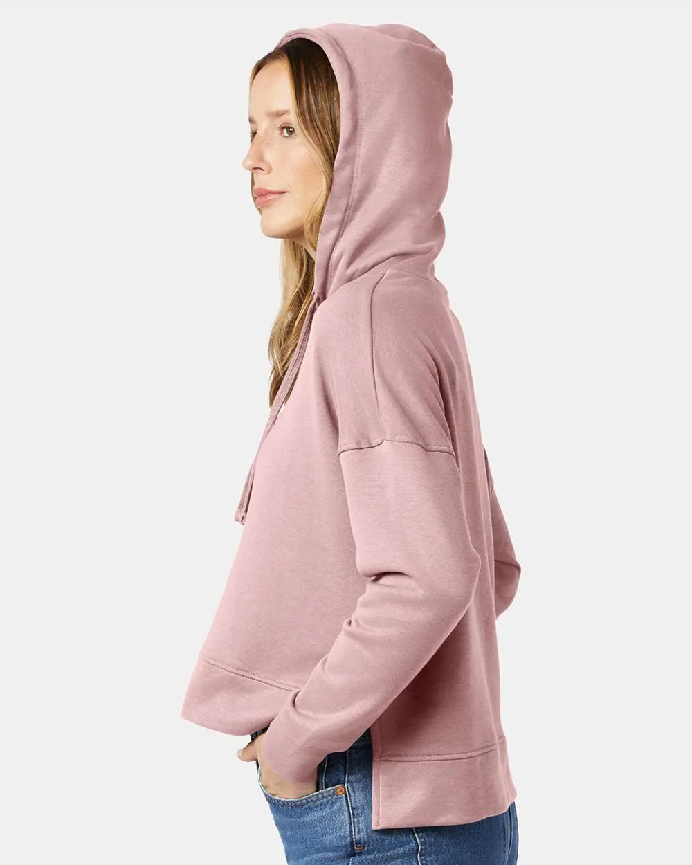 Alternative Apparel 9906ZT Ladies' Washed Terry Studio Hooded Sweatshirt SKU: 9906ZT