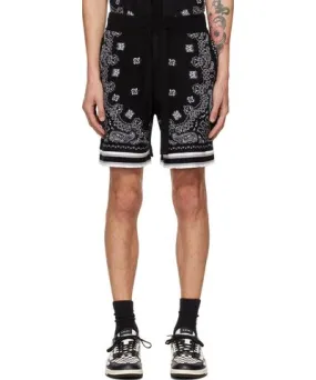 Amiri Black Bandana Shorts