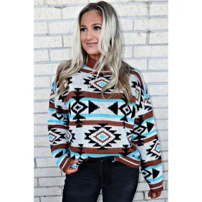 Andie Teal Aztec Sweater