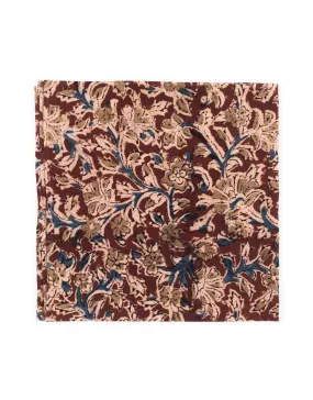 BATIK POCKET SQUARE - BURGUNDY