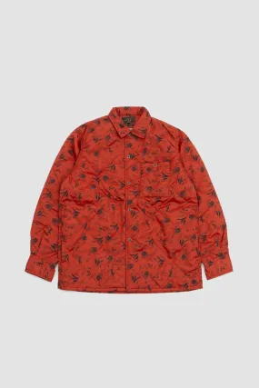 Beams Plus Nylon Quilt Shirt Jacket Rust