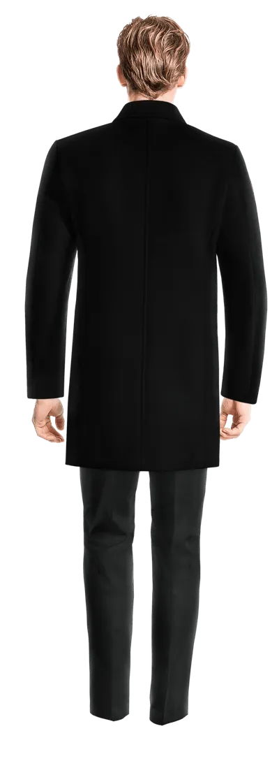 Black Short Double-Breasted Coat