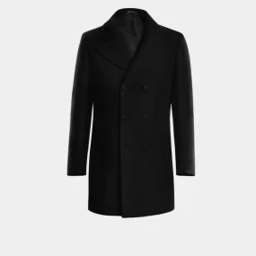 Black Short Double-Breasted Coat