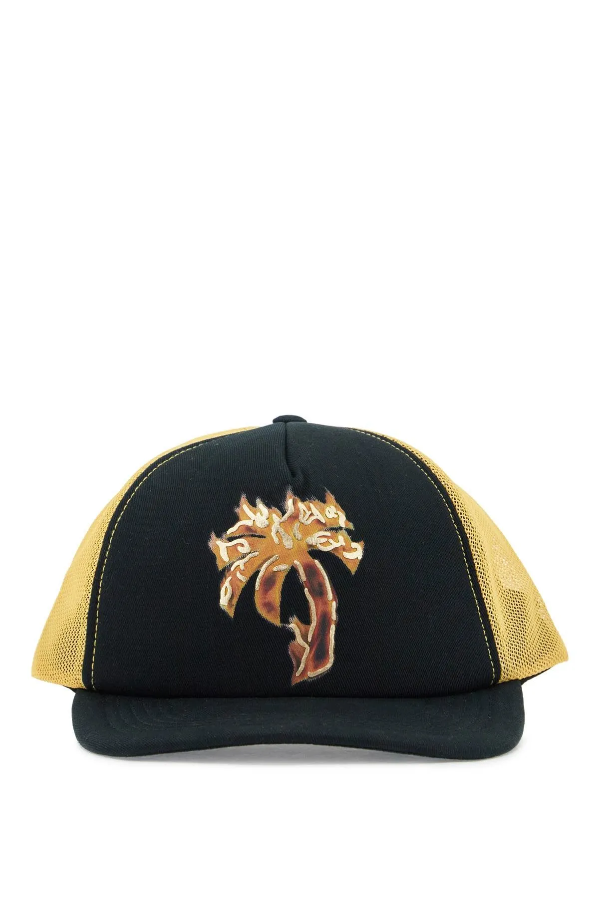 burning palm trucker hat PMLB105F24FAB002 BLACK GOLD