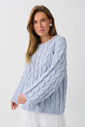 Cable knitted sweater