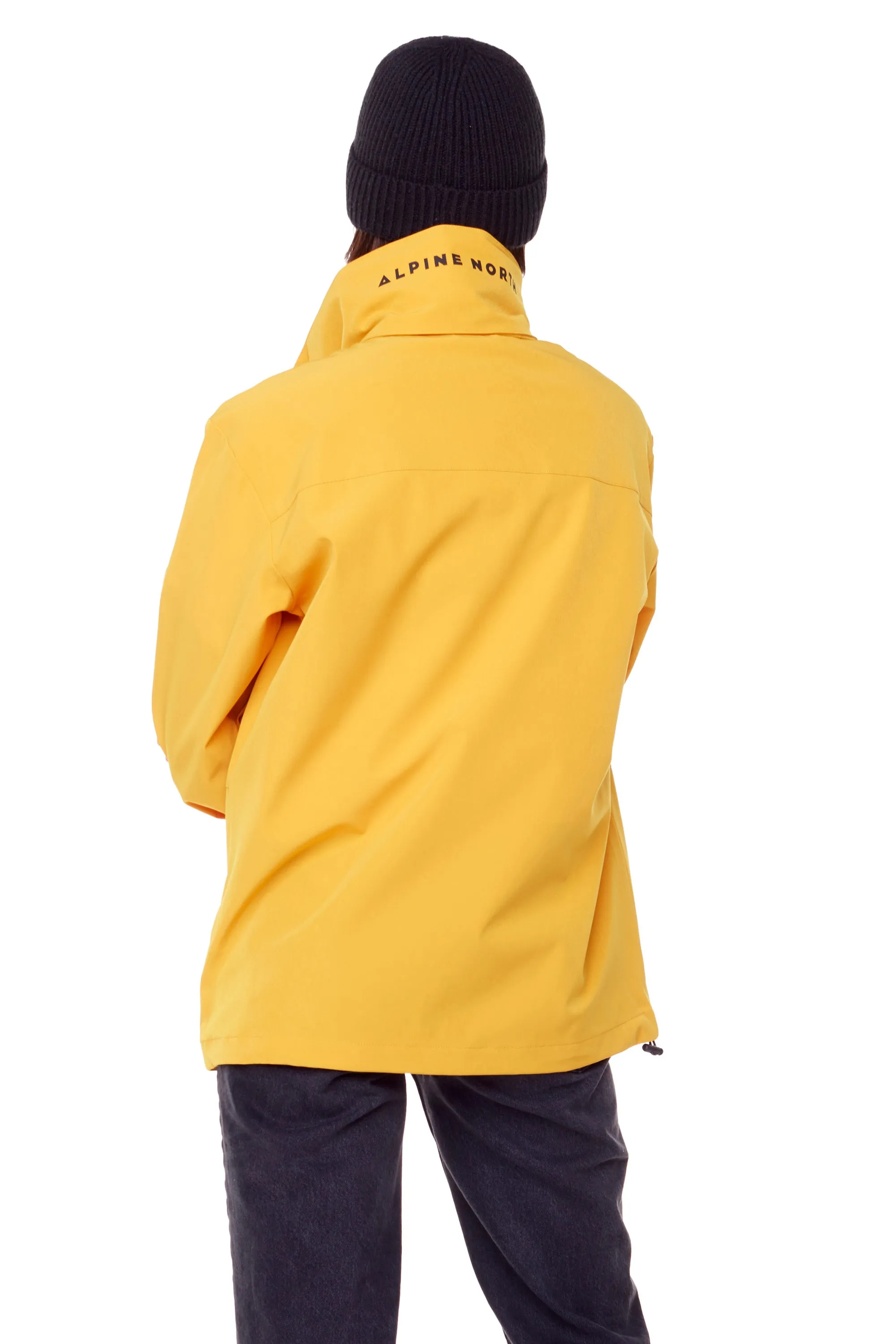 CARMACKS | UNISEX (RECYCLED) MIDWEIGHT RAIN SHELL JACKET, MUSTARD