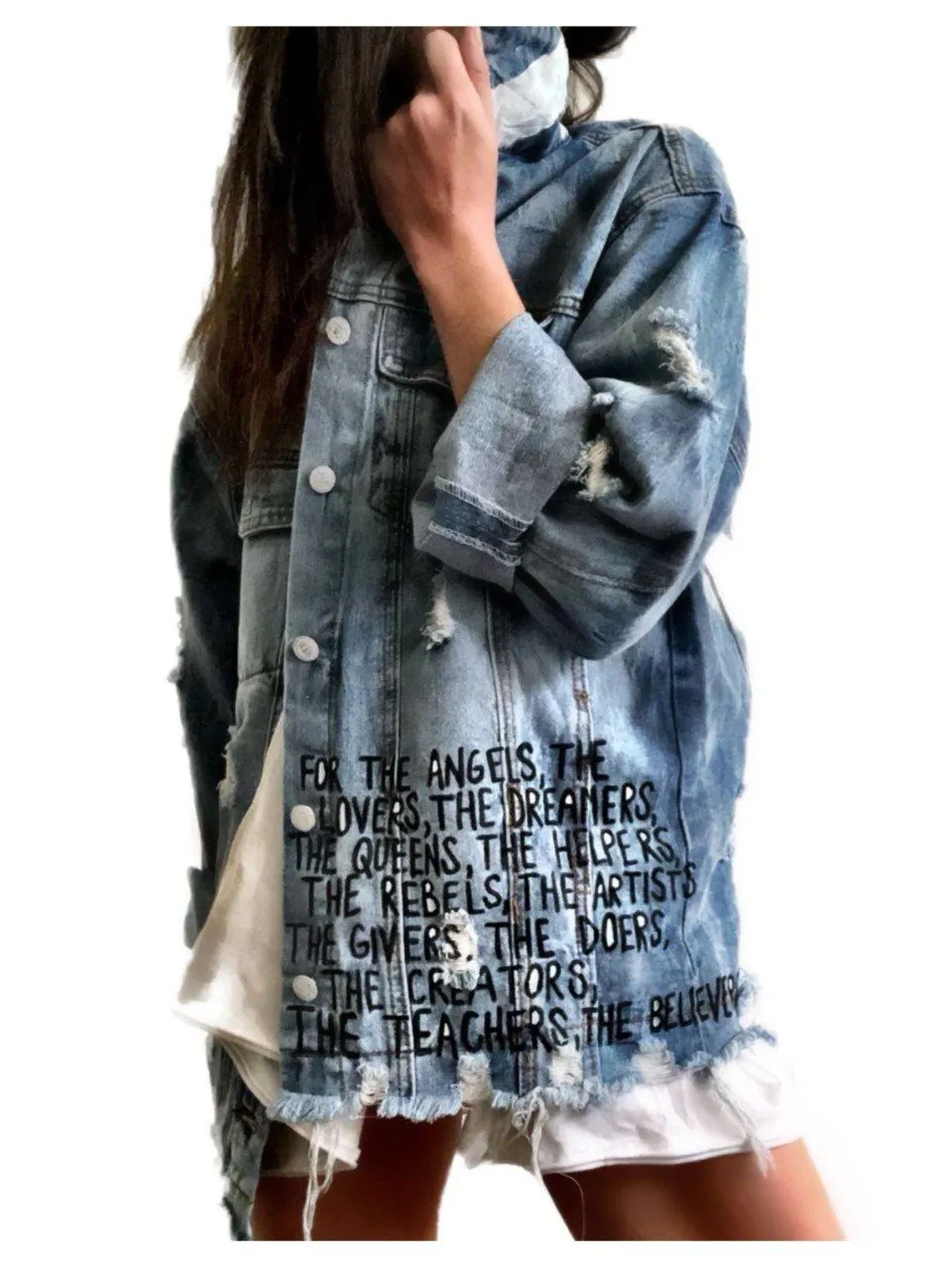 'DRIPPING HEART' PAINTED JACKET