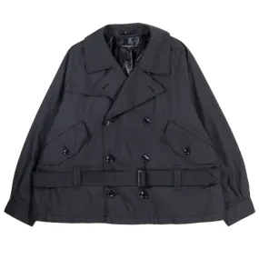 ENGINEERED GARMENTS SHORT TRENCH DK NAVY NYCO TWILL