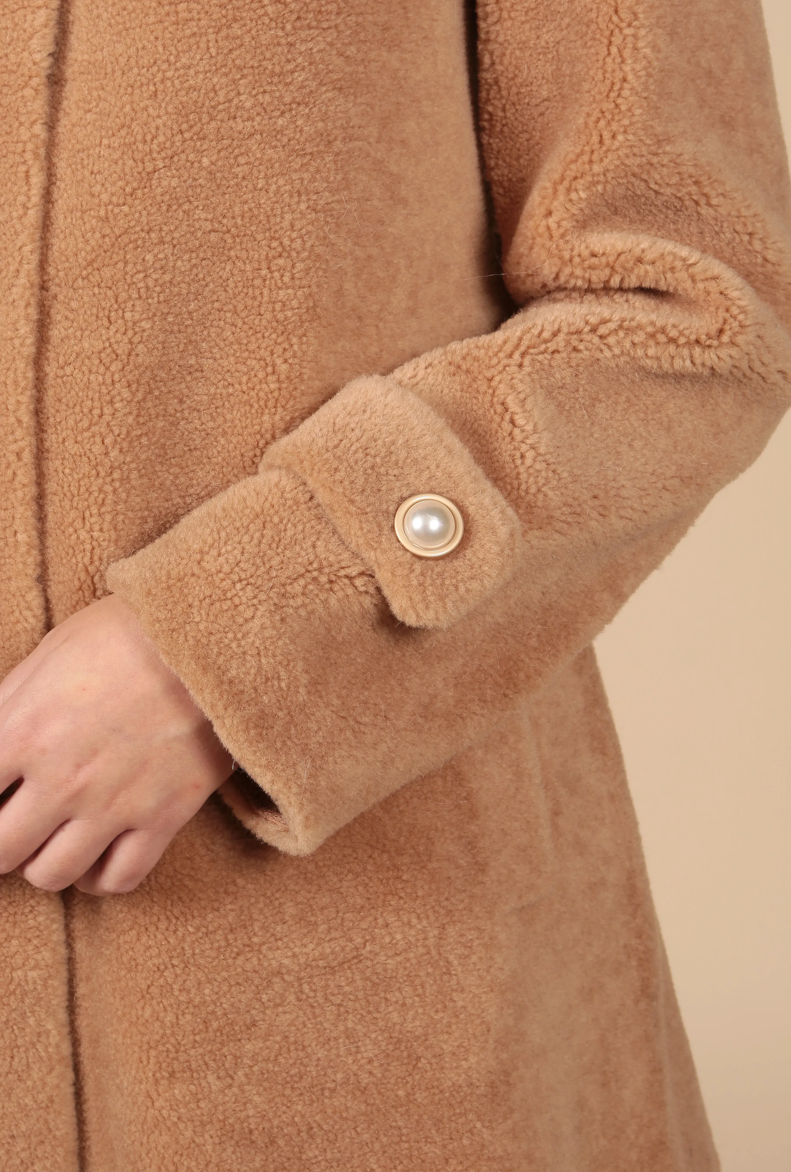 'Eve' Wool Coat in Marrone