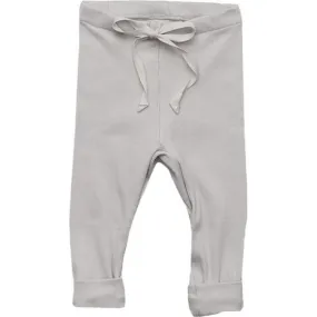 Flora and Henri Rib Baby Legging, Pale Gray