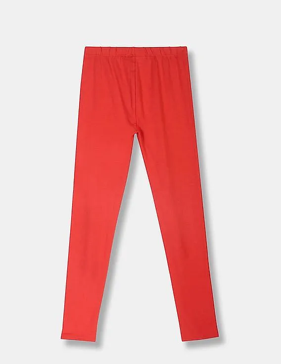 GAP Girls Red Jersey Leggings