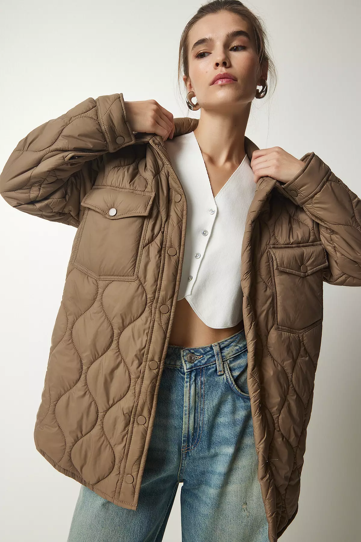 Happiness Istanbul Pockets Quilted Coat