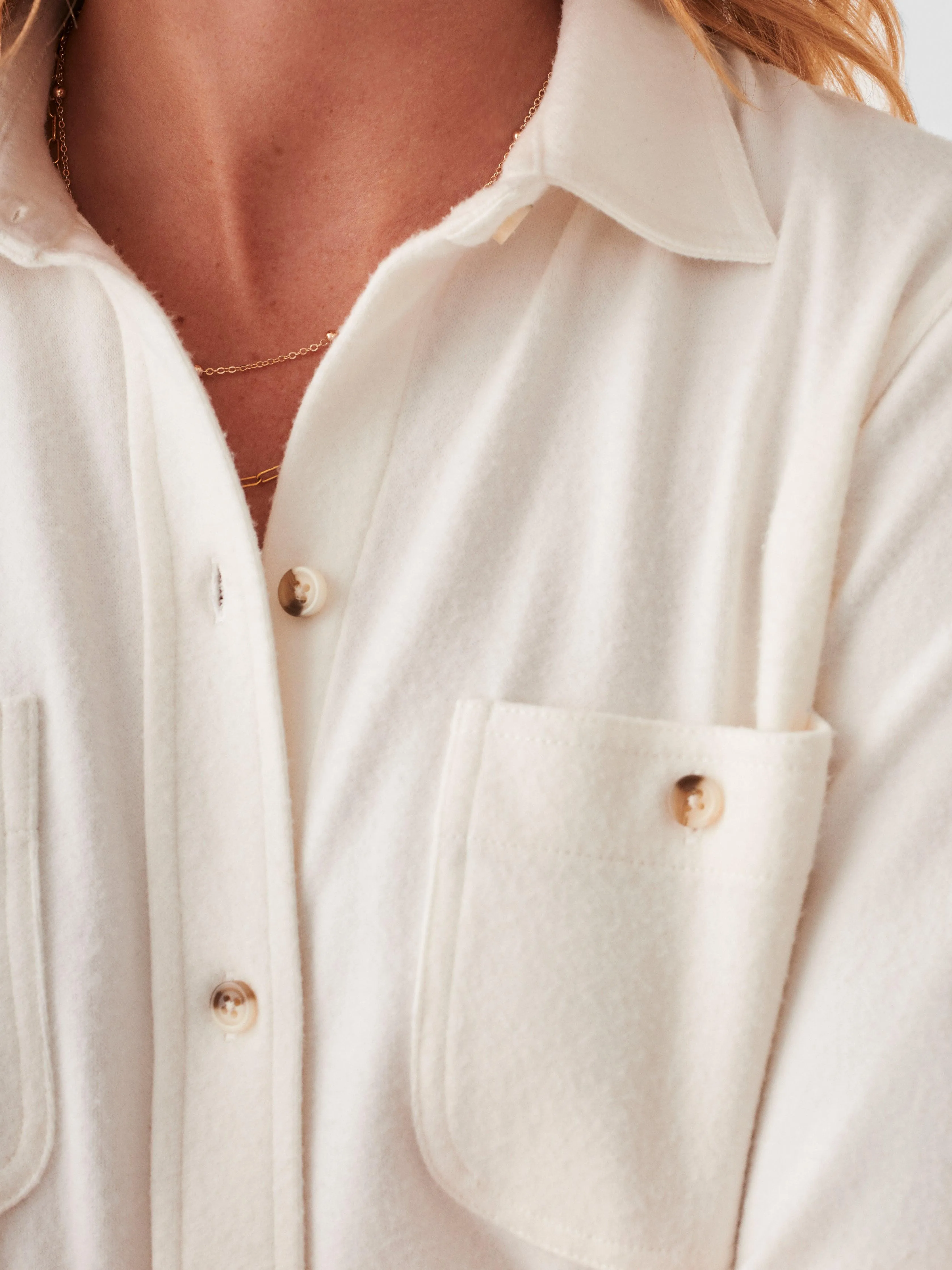 Legend Sweater Shirt - Pure White Twill