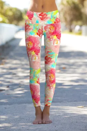 Little Good Idea Lucy Floral Performance Leggings - Women