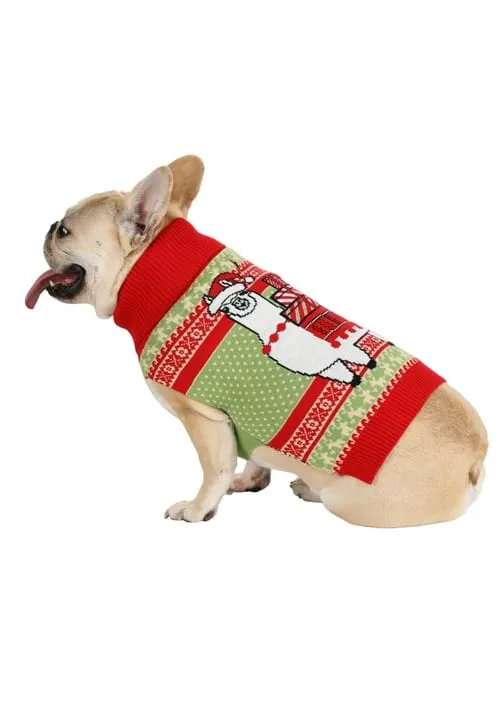 Llama Holiday Pet Sweater