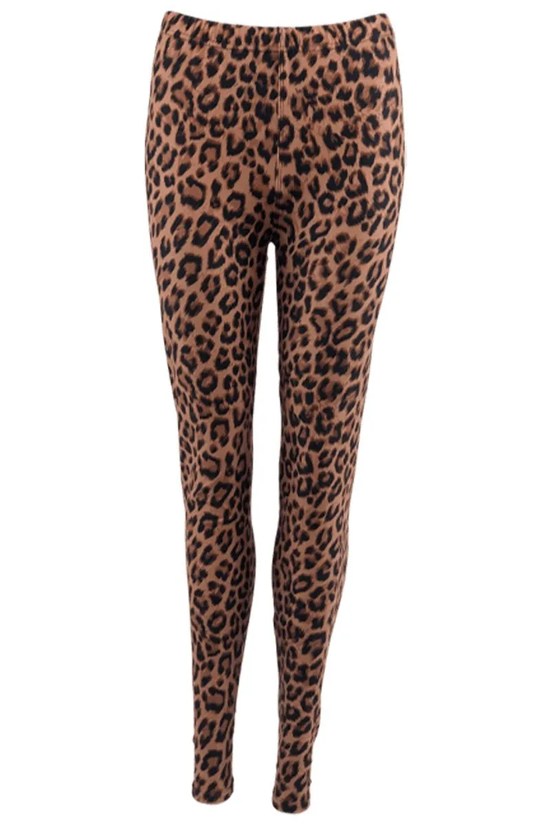 Lynn Leggings | Brown | Leggings med print fra Black Colour