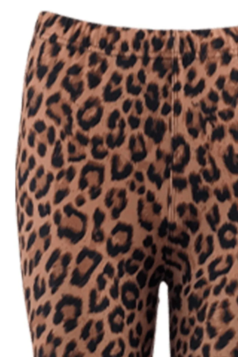 Lynn Leggings | Brown | Leggings med print fra Black Colour