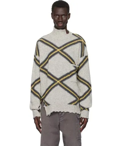 Marni Gray Broken Wool Sweater