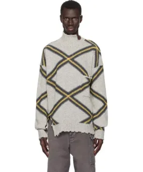 Marni Gray Broken Wool Sweater