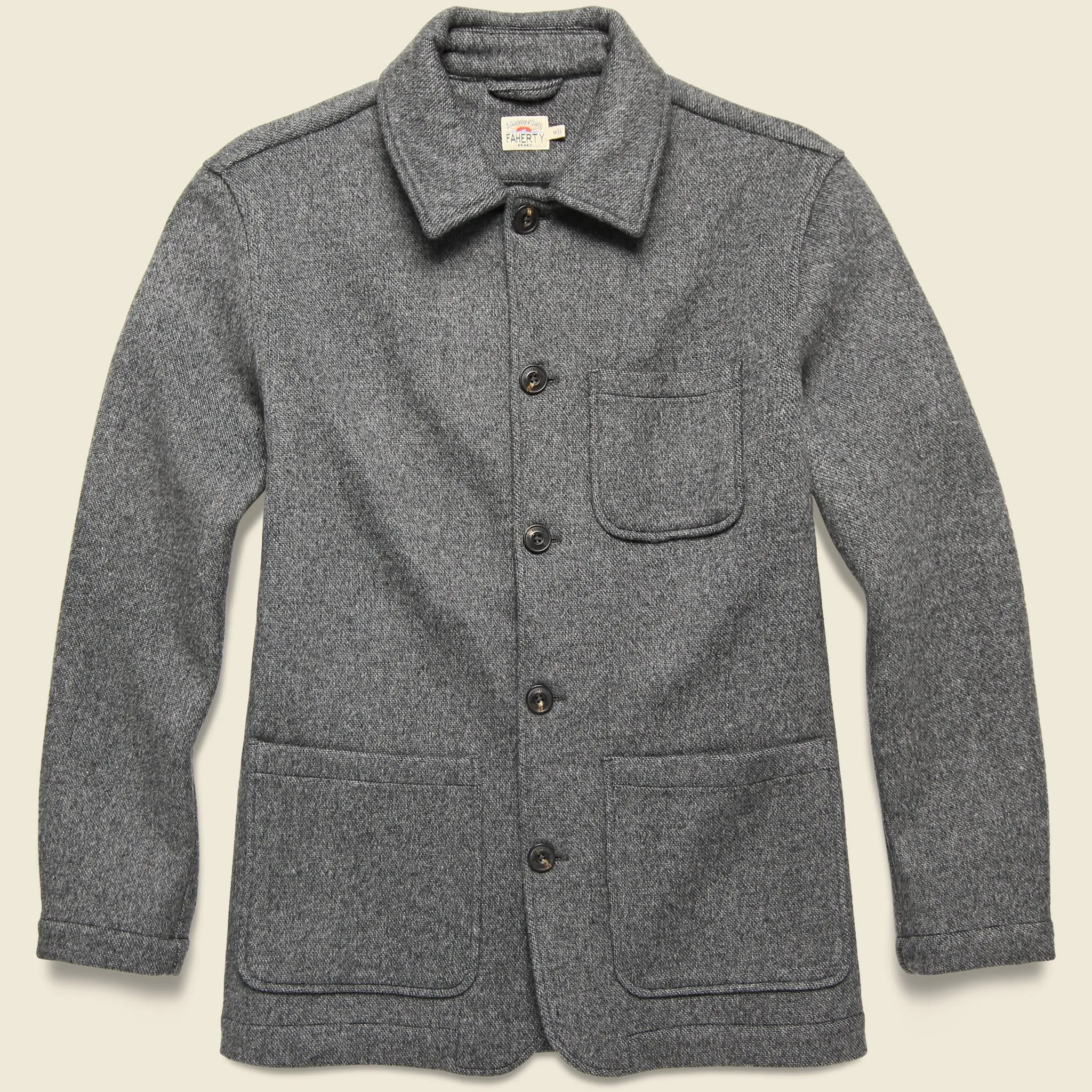 Melton Chore Coat - Charcoal Melange