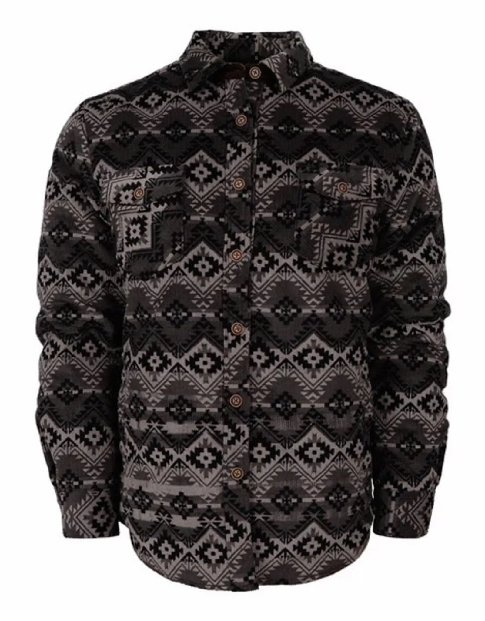 Mens STS Reversible Black Aztec Shacket