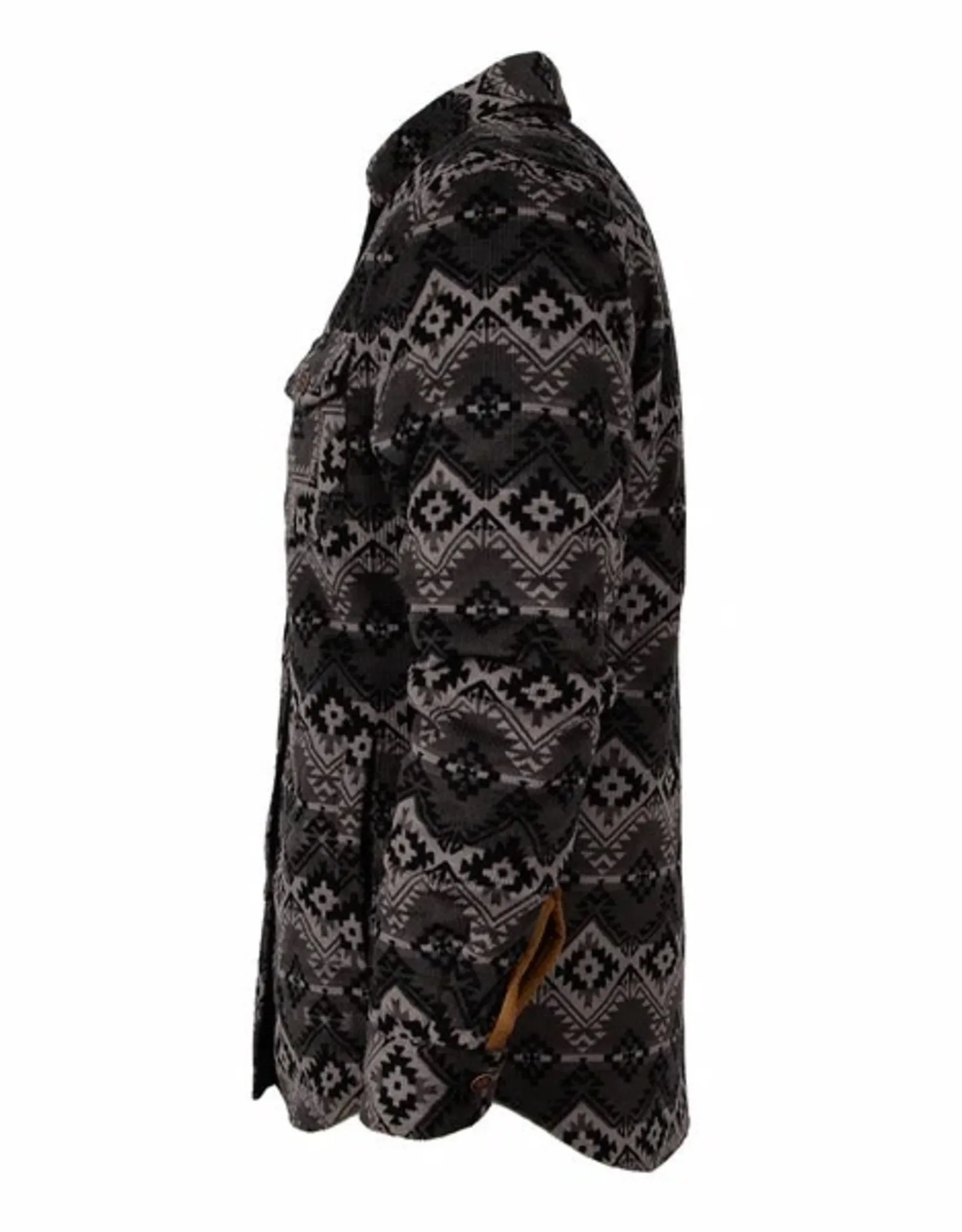 Mens STS Reversible Black Aztec Shacket