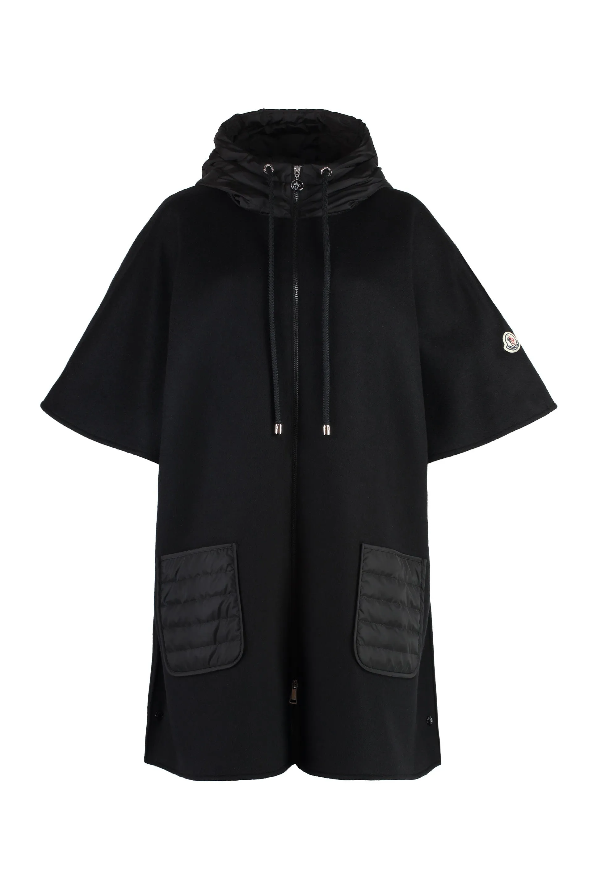 MONCLER Elegant Black Cape Jacket