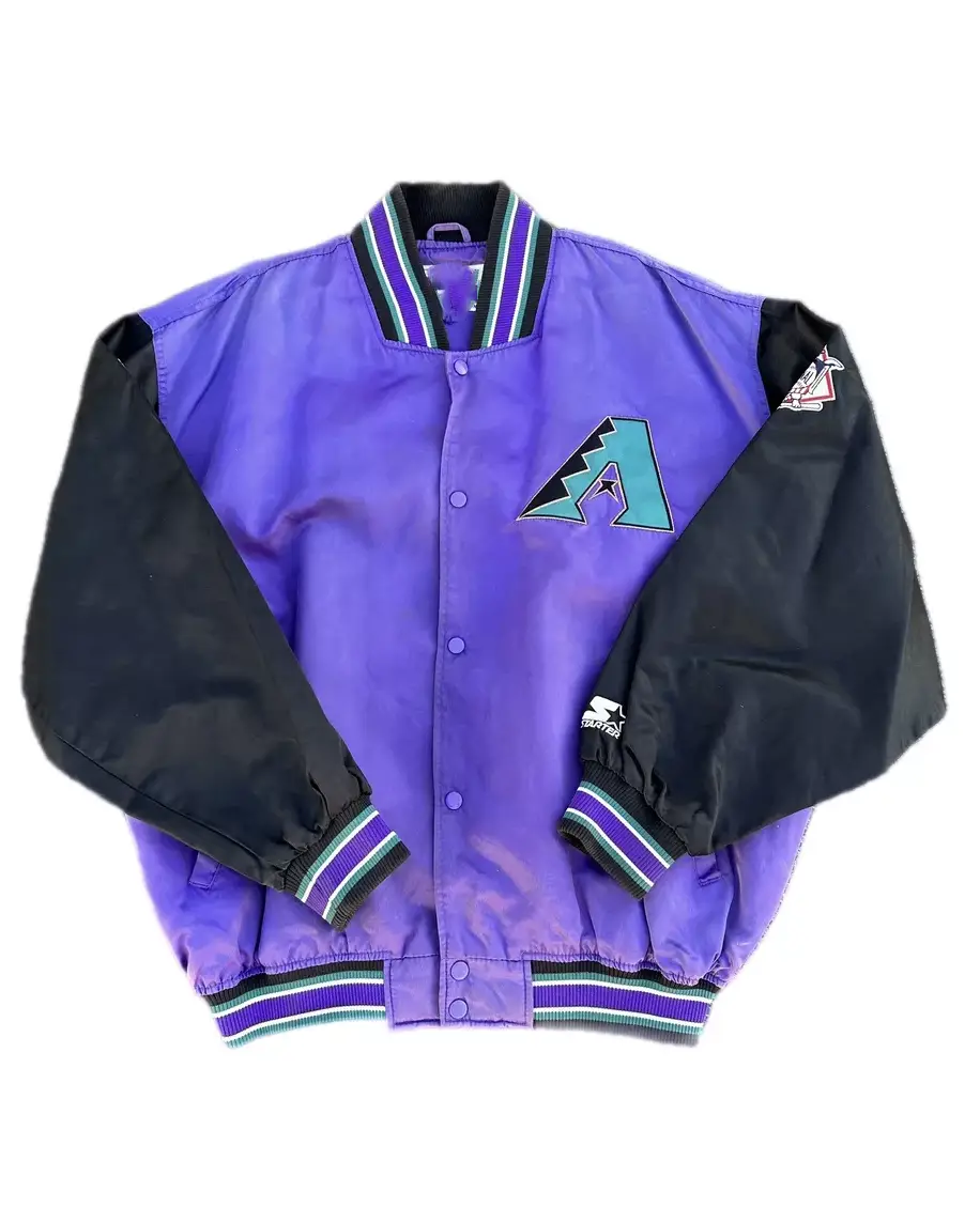 Purple Arizona Diamondbacks Lettermen Jacket - William Jacket