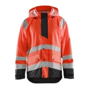 Rain Jacket Level 1 4323 High Vis Rood/Zwart - Blåkläder