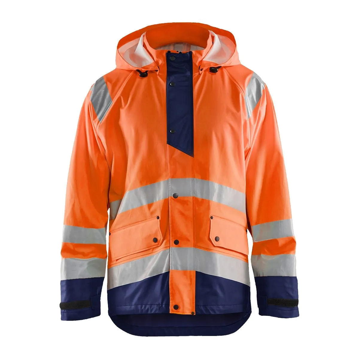 Rain Jacket Level 1 4323 High Vis Rood/Zwart - Blåkläder