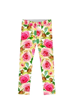 Rosarium Lucy Cute Stylish Floral Printed Leggings - Girls