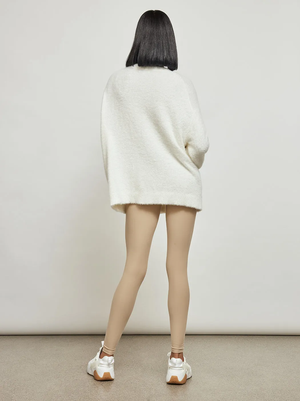 Short Eyelash Relaxed Cardigan - Ivory