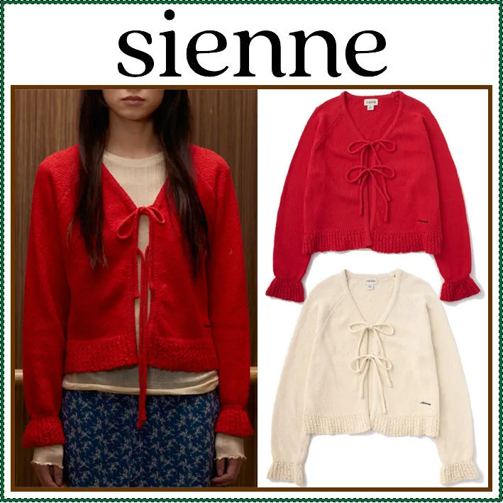 Sienne  |Street Style Long Sleeves Plain Cotton Cardigans