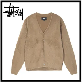 STUSSY  |Unisex Street Style Logo Skater Style Cardigans