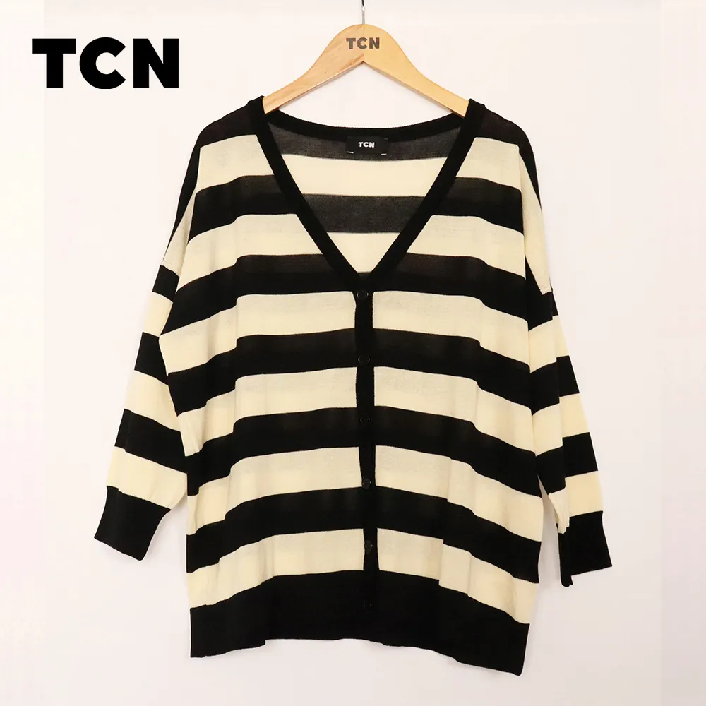 TCN  |Stripes Cotton Cardigans