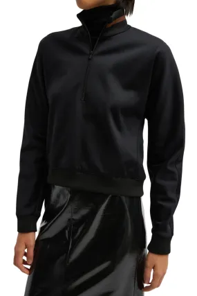 Tibi Active Knit Cropped Sweatshirt