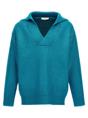 Valentino V-Neck Sweater Sweater, Cardigans Light Blue