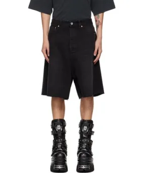 VETEMENTS Black Big Shape Denim Shorts