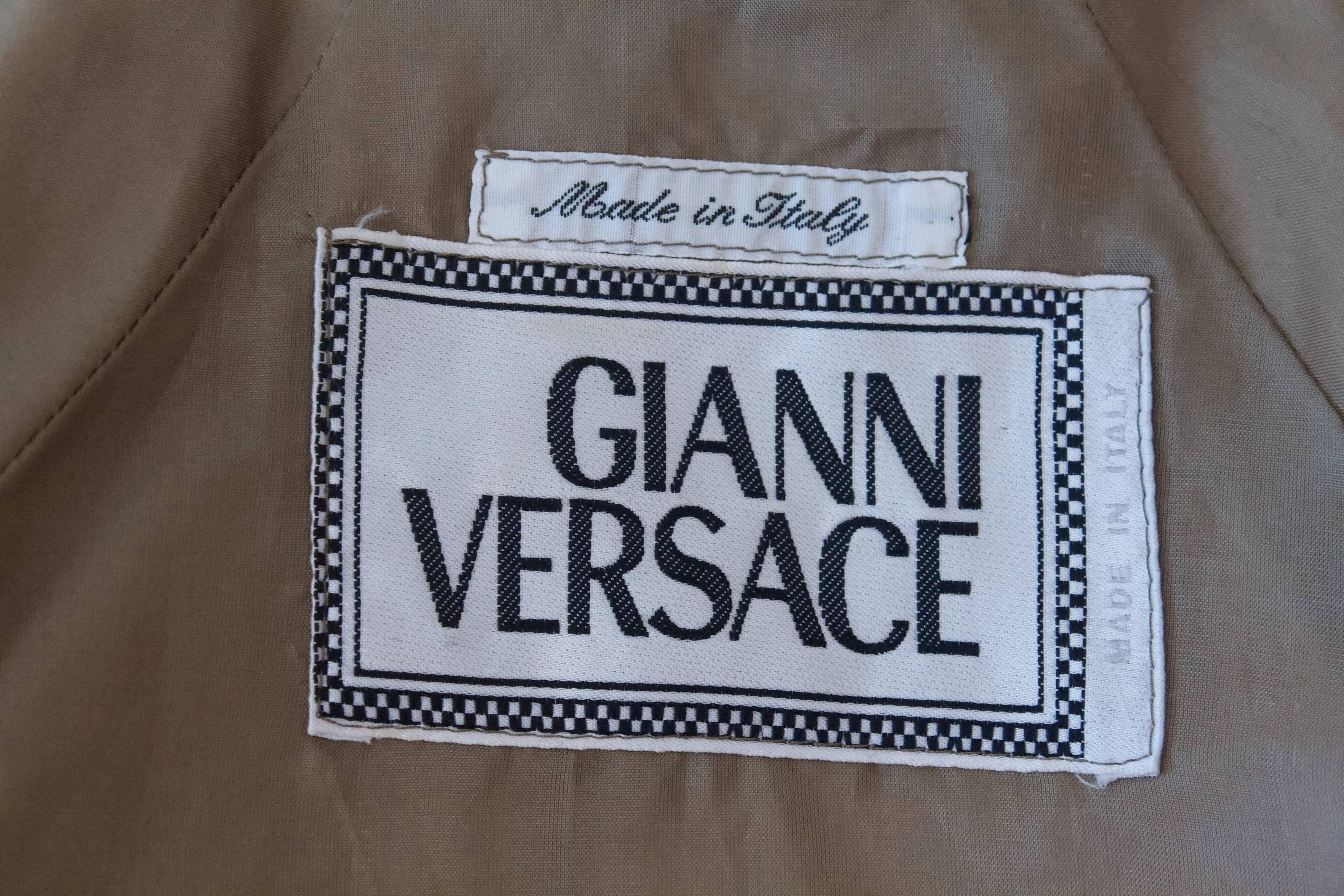 Vintage GIANNI VERSACE Snake Print Trench Coat