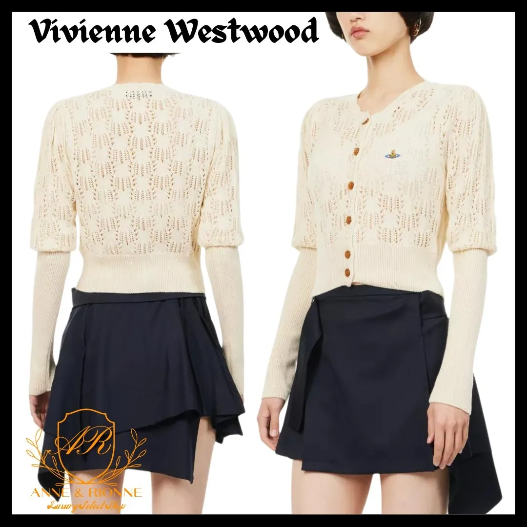 Vivienne Westwood  |Casual Style Party Style Elegant Style Logo Cardigans