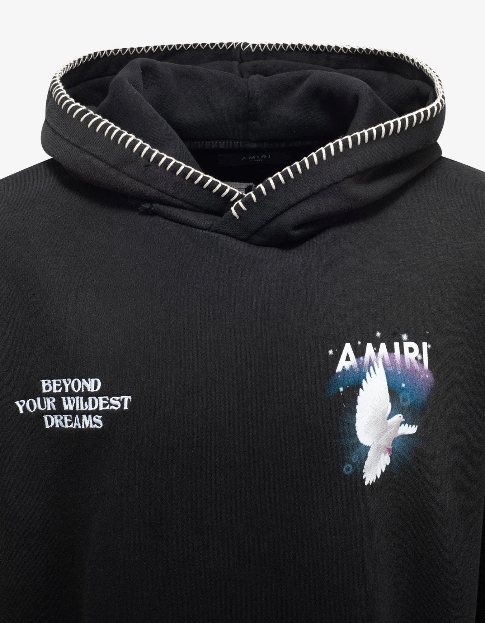 Washed Black Eternal Dove Oversized Hoodie