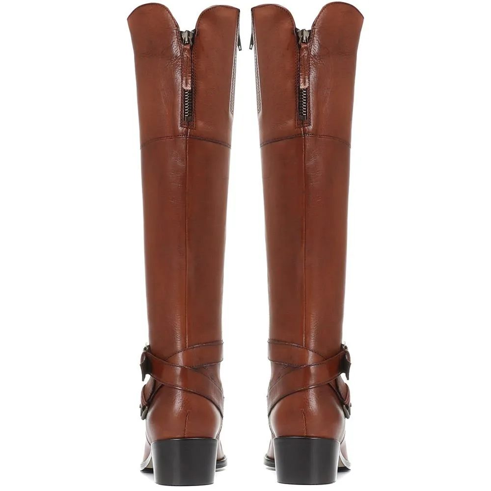 Wide Fit Leather Knee Boots - CARM28509 / 313 436