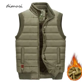 Xituodai Mens Jacket Sleeveless Vest Winter Male Fleece Warm Vest Coats Men Stand Collar Army Thicken Waistcoats Clothing 6XL